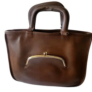 Coach New York City Vintage Bonnie Cashin Women Brown Leather Handbag